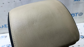 Chevrolet Volt 11-15 driver's seat headrest, beige and black leather, needs cleaning, wrinkled