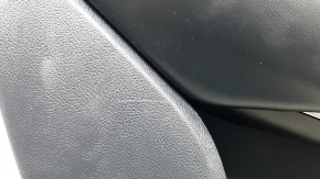 Door trim, rear left, Lincoln MKC 15-19, black with black leather insert, black leather armrest, gray molding, structure, under the tweeter, scratches