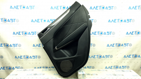 Lincoln MKC 15-19 rear right door panel, black with black leather insert, black leather armrest, gray molding, scuffs