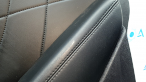 Lincoln MKC 15-19 rear right door panel, black with black leather insert, black leather armrest, gray molding, scuffs