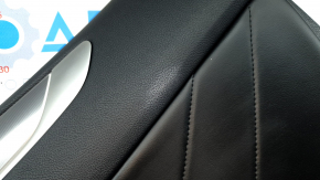 Lincoln MKC 15-19 rear right door panel, black with black leather insert, black leather armrest, gray molding, scuffs
