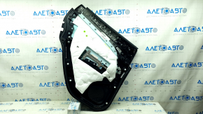 Lincoln MKC 15-19 rear right door panel, black with black leather insert, black leather armrest, gray molding, scuffs