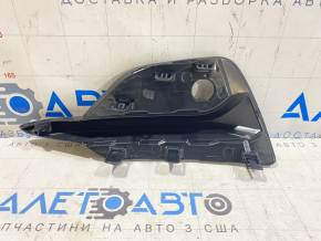 Right front bumper grille for Nissan Rogue Sport 20-22 with black molding, for parking sensors, S SV