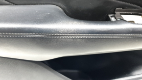 Door trim panel front left Lincoln MKC 17-19 leather black with gray insert, pressed on top