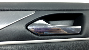 Door trim panel front left Lincoln MKC 17-19 leather black with gray insert, pressed on top