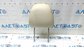 Lincoln MKX 2016-2018 passenger seat headrest, beige leather, scratches, dents, needs cleaning