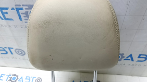 Lincoln MKX 2016-2018 passenger seat headrest, beige leather, scratches, dents, needs cleaning