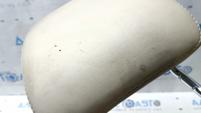 Lincoln MKX 2016-2018 passenger seat headrest, beige leather, scratches, dents, needs cleaning