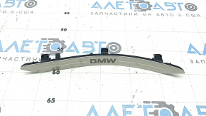 Rear left door sill insert for BMW X5 G05 19-23, chrome, with backlight, scratches