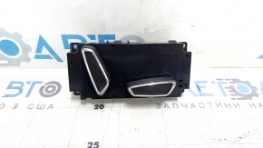 Lincoln MKC 15-19 passenger seat control with black and chrome buttons