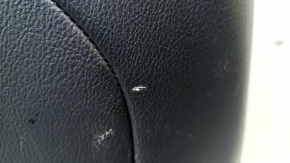 Jeep Compass 17-21 driver's seat back upholstery, black leather combination, white and brown stitching, scratched