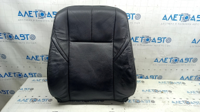 Toyota Avalon 13-18 driver's seat back upholstery, black leather, heated, wrinkled, scuffed