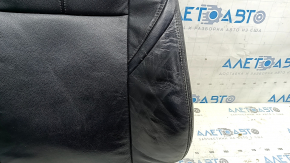 Toyota Avalon 13-18 driver's seat back upholstery, black leather, heated, wrinkled, scuffed
