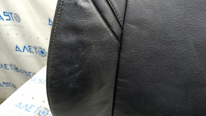 Toyota Avalon 13-18 driver's seat back upholstery, black leather, heated, wrinkled, scuffed