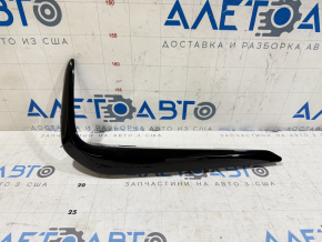 Front bumper grille molding left BMW 5 G30 17-20 black gloss, M Sport
