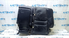 Backrest of the rear row of seats, 2nd row, left, Mazda CX-9 16 - black leather, with a belt, with an armrest, perforation, USB, heating