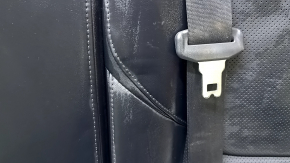 Backrest of the rear row of seats, 2nd row, left, Mazda CX-9 16 - black leather, with a belt, with an armrest, perforation, USB, heating