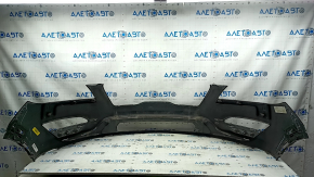 Bare front bumper for a 19-19 Lincoln MKC without parking sensors and a tow hook, J7 graphite, non-factory holes, scratches, and nicks 