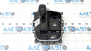 BMW X5 G05 19-22 gearshift knob with parking sensors and stop-go, air leak under the windshield, peeling chrome, scratches, faded knob