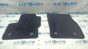 Set of floor mats for the Lincoln MKC 2017-2019, black cloth