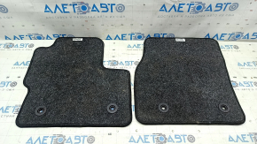 Set of floor mats for the Lincoln MKC 2017-2019, black cloth