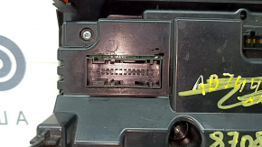 Multimedia control with climate control for Ford F150 15-20, black, SINC 3, with buttons for disabling stability control and hazard warning lights, painted frame