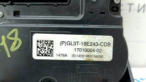 Multimedia control with climate control for Ford F150 15-20, black, SINC 3, with buttons for disabling stability control and hazard warning lights, painted frame