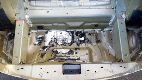 Tesla Model X 16-21 trunk trough on the body, dented, torn