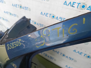 Front left quarter panel of a VW Tiguan 18-24 on the body, blue, with bumps