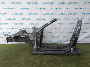 Front left quarter panel of an Audi A4 B9 17-20 on the body, graphite