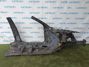 Front left quarter panel of an Audi A4 B9 17-20 on the body, graphite