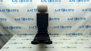 Rear seat backrest-armrest, 2nd row, central, Mercedes GLC 16-22, beige leather, white stitching, with headrest, for cleaning
