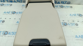 Rear seat backrest-armrest, 2nd row, central, Mercedes GLC 16-22, beige leather, white stitching, with headrest, for cleaning