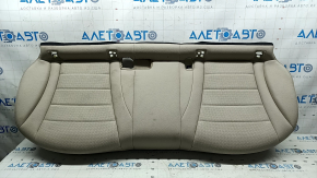 Rear seat cushion, 2nd row, Mercedes GLC 16-22, black leather, gray stitching, perforation, wrinkled