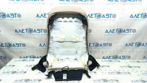Mercedes GLC 16-22 driver's seat back upholstery, beige leather, white stitching, perforation, heated