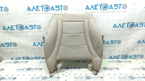 Driver's seat cushion upholstery for Mercedes GLC 16-22, beige leather, white stitching, perforation, heated, leather defect