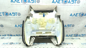 Driver's seat cushion upholstery for Mercedes GLC 16-22, beige leather, white stitching, perforation, heated, leather defect