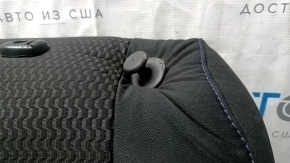 Left rear seat backrest for Nissan Leaf 13-17, black cloth, with belt