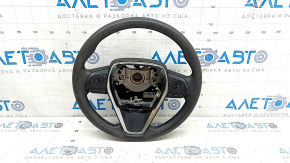 Naked steering wheel for Toyota Camry v70 18-24 black rubber, with buttons and trim, needs cleaning, corrosion