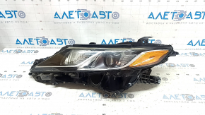 Left front headlight for Toyota Camry v70 18-18 halogen + LED, polished, varnish peeling