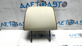 Rear left headrest for VW Passat b7 12-15 USA, beige leather with black stitching
