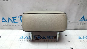 Rear center headrest for VW Passat b7 12-15 USA, beige leather with black stitching