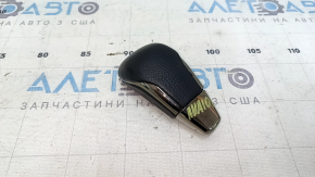 Toyota Avalon 13-18 gear knob, black textured leather, scuff marks