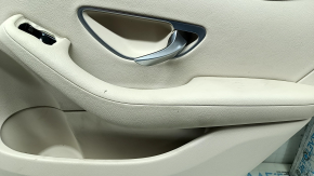 Door trim panel, rear right Mercedes GLC 16-22, beige leather, wood grain insert, Burmester, beige leather armrest, with backlight, for cleaning