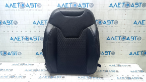 Jeep Compass 17-21 passenger seat back upholstery, leather + black cloth