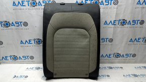 Left rear seat back for VW Passat b7 12-15 USA, black leather with gray insert, dry cleanable