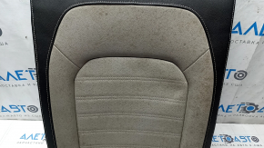 Left rear seat back for VW Passat b7 12-15 USA, black leather with gray insert, dry cleanable