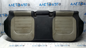 Rear seat cushion for VW Passat b7 12-15 USA, black leather with gray insert, dry-cleanable