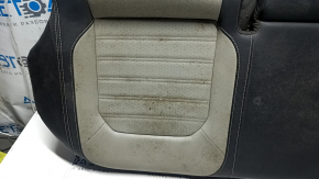 Rear seat cushion for VW Passat b7 12-15 USA, black leather with gray insert, dry-cleanable