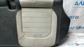 Rear seat cushion for VW Passat b7 12-15 USA, black leather with gray insert, dry-cleanable